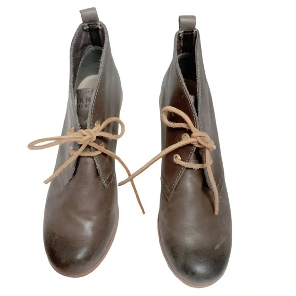 Sperry TopSider Harlow Wedge Chukka Boots Womens‎ Size 8M  Burnished Leather